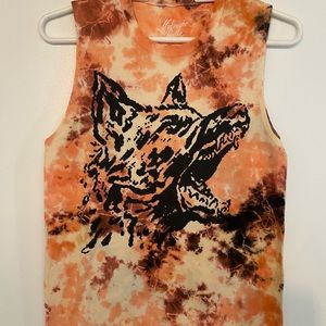 Midnight Rider Wolfing Out Tie Dye Muscle Tee